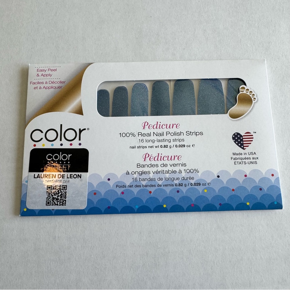 *Retired* Color Street: Teenie Weenie Santorini (Pedicure) | Blue Glitter Summer - Picture 3 of 13